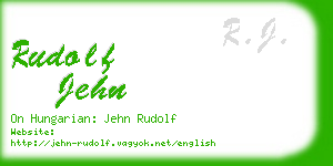 rudolf jehn business card